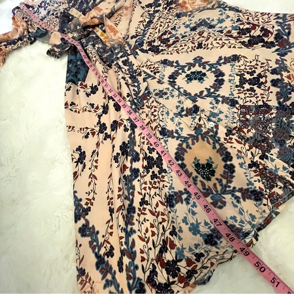 Soft Surroundings Nassau Floral Belted Patchwork Satin Maxi Dress - Picture 10 of 15